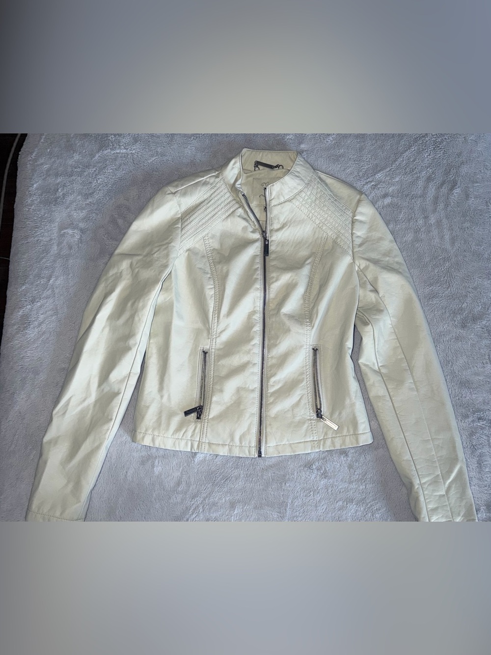 J2 By Jou Jou Faux Vegan Leather Moto Jacket